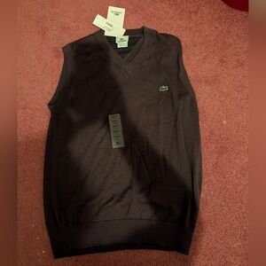NWT Lacoste Mens Knit Sweater Vest Small